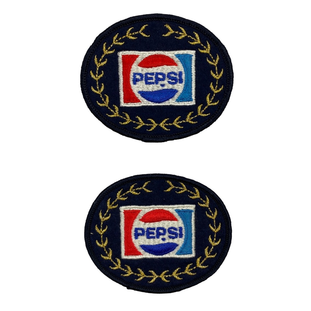 Vintage Pepsi Patches‎ Logo Embroidered Collectible Applique Iron On Set